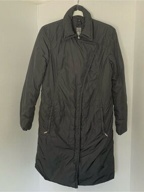 Italian Women's Black Long Puffer Coat by ADD